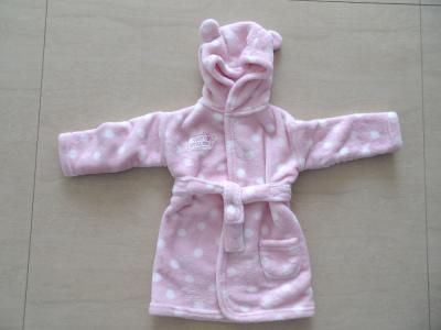 China coral fleece infants gown,baby girl bathrobe for sale