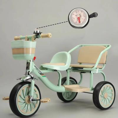Китай 2023 Детский трехколесный трицикл с мягким кожаным сиденьем и складной передней рамой для покупок продается