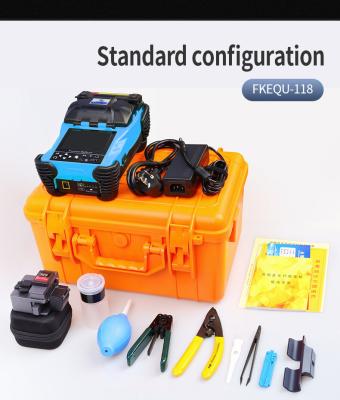 China Blue Fiber Optic Fusion Splicer 4800mAh Battery Chinese/English 2 Languages Welding Splicing Machine for sale