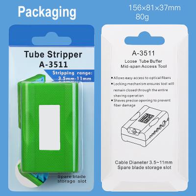 China A-3511 Fiber Optic Cable Stripper 3.5-11mm FTTH Drop Cable Optic Stripper Longitudinal Cable Cutter Cable Stripper for sale