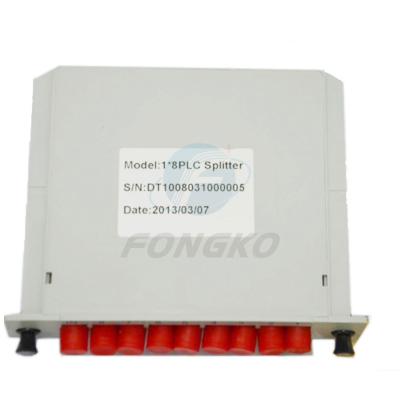 China PLC pasivo de la caja FC del divisor de la fibra óptica de Gpon del soporte de estante 1x8 en venta