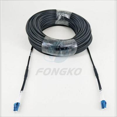 China 100m LC UPC Single Mode MPO Patch Cord Single Mode Fiber Jumper Cables GYFJH G657A2 for sale
