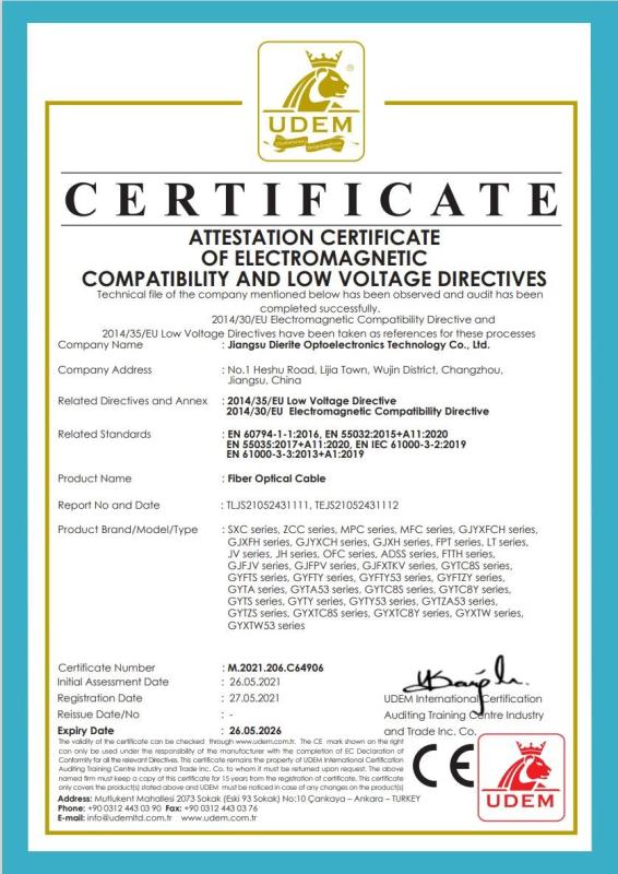 CE - Jiangsu Dierite Optoelectronics Technology Co.,Ltd.