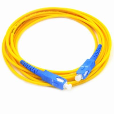 China LSZH Fiber Optic Patch Cord SC UPC-SC UPC Simplex Single Mode For FTTH Network for sale