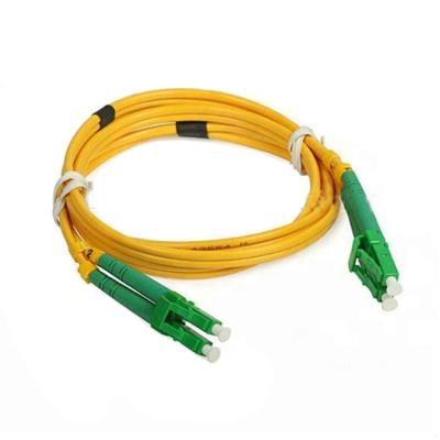 China Simplex Single Mode Optical Fiber Cable OS2 LC APC To LC APC Fiber Optic Patch Cord for sale