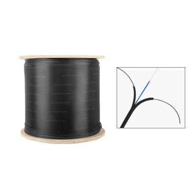 China Indoor Outdoor FTTH Drop Fiber Optic Cable 1 2 4 Core Flat Drop Cable for sale