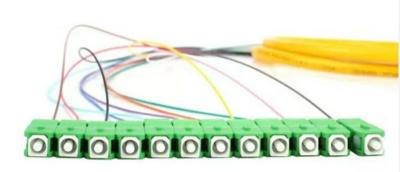 China 12 Core Fiber Optic Pigtail Sc APC Upc Fiber Simplex Pigtail Unjacketed Color Coded for sale