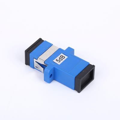 China Sc Upc Flange Singlemode Fiber Optic Attenuator 1-30dB Optional For FTTH Communication for sale
