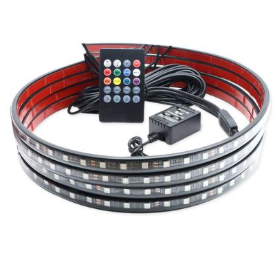 China Colorful Voice Control Ambience Car Headlight Led Strip Decorative RF Rgb 5050 for sale