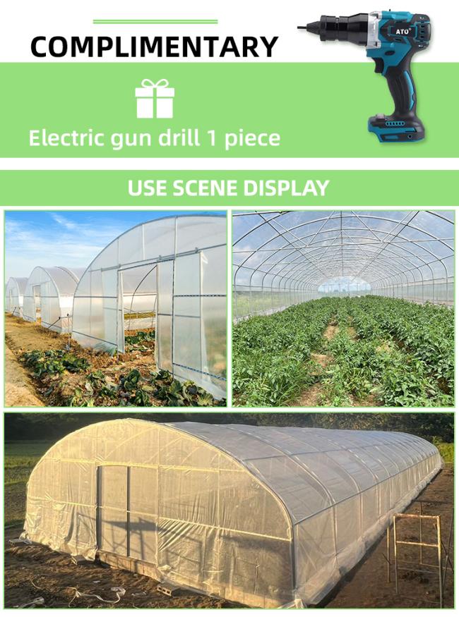 Greenhouse in agricultural setting