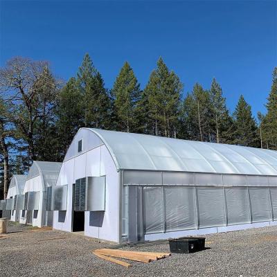 China Agricultural Curtain Fabric Blackout Greenhouse Autpmatic Control Herb Light Deprivation Greenhouse for sale