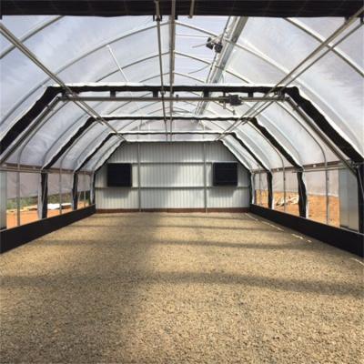 China US Market Automated Shading Light Deprivation Greenhouse Galvanzied Single Span Greenhouse Black Out System for sale