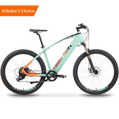 China 36v Mini Electric City Bikes With Battery Full Suspension 27.5 Inch Mid Drive Aluminum for sale