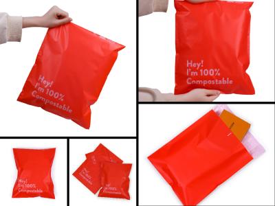 China Compostable Self Adhesive Courier Bags PLA Biodegradable Cornstarch Bags for sale