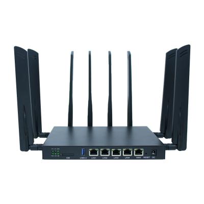 China Dual Band WS1218 5g Industrial Wifi Router Black Metal Shell 1200Mbps for sale