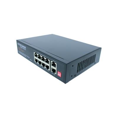 China HUASIFEI Industrial Unmanaged POE Switch  8 100M Ports 2 100M Uplink Electrical Ports for sale