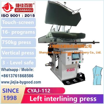 China Máquina da imprensa de pano de tela táctil automática para a imprensa do vapor do vestuário à venda