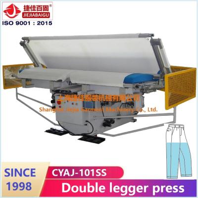 China Double Legger Vertical Trouser Pressing Machine Touch Screen PLC stretch frame for sale