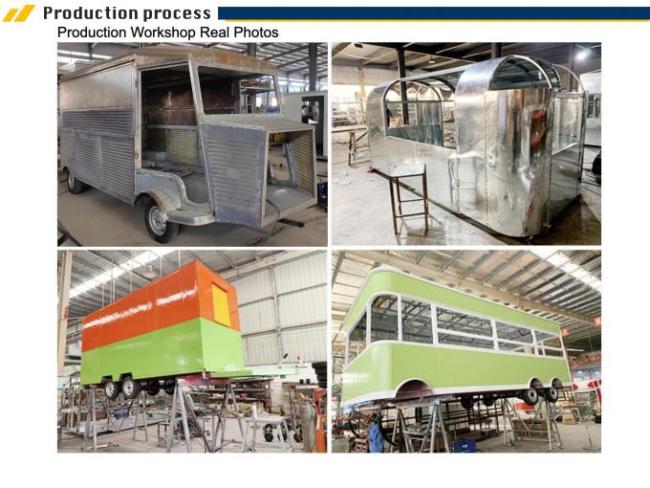2024 Food Truck Trailer Outdoor Mobile Food Trailer Coffee Ice Cream Hot Dog Pizza Snacks 9