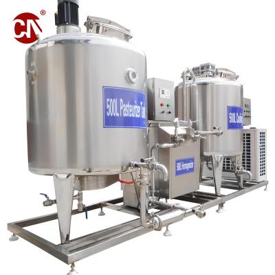 China Small Yogurt Process Line with Multipurpose Milk Pasteurizer and Cooling 700 L Cheese Machine for sale