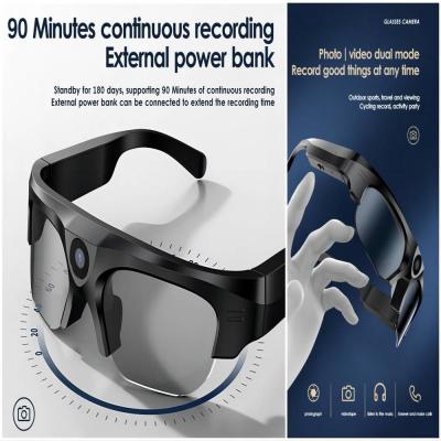 China 4K Bluetooth Video Camera Sunglasses For Fishing, Skydiving, Skiing for sale