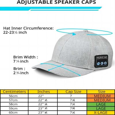China Sombrero con el casquillo elegante inalámbrico del teléfono con altavoz del sombrero ajustable del bluetooth del altavoz de Bluetooth para el deporte al aire libre en venta