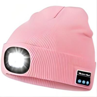 China Music Playback LED Beanie With Light Hands Free Calling For Logging Sunset Fishing for sale