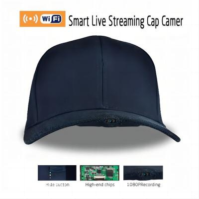 China 2K Sport Action Hidden Camera Hat APP Control With 1000mah Rechargable Battery for sale