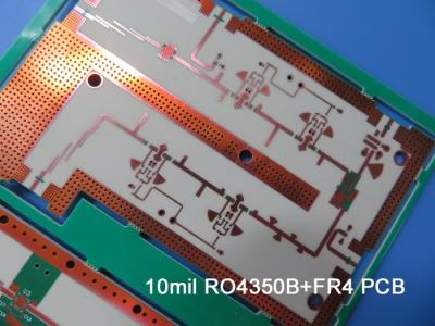 China Hybrid PCB 10mil RO4350B And FR4 5 Layer PCB With Immersion Gold For 2.4 Ghz Antenna for sale
