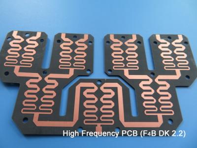 China PTFE High Frequency PCB On DK2.2 Dual Layer Cheap RF PTFE PCB for Couplers for sale