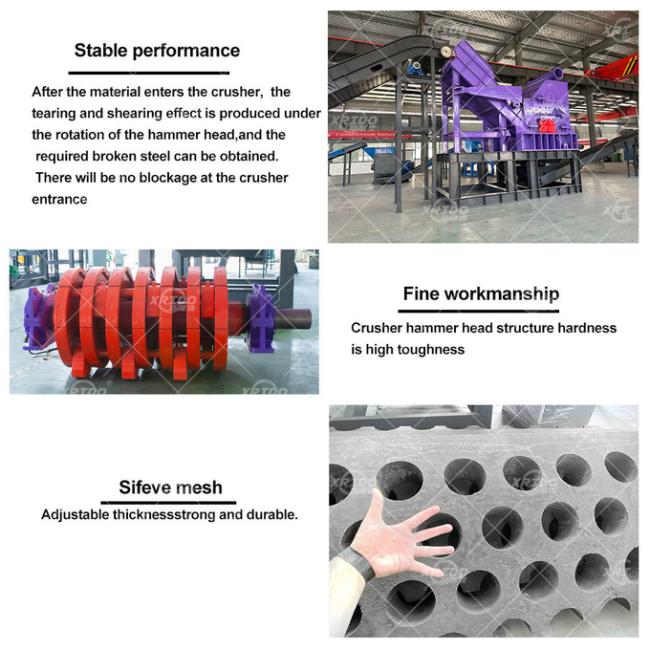 Scrap Aluminum Crusher Machine Aluminum Hammer Mill Scrap Metal Iron Mobile Crusher 4
