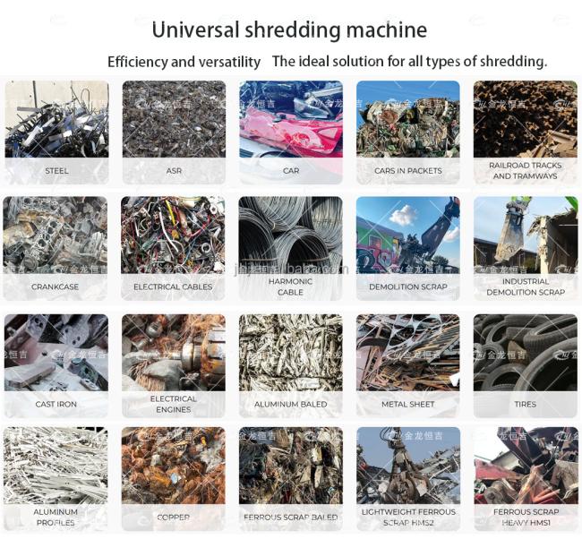 Shredder in recycling plant