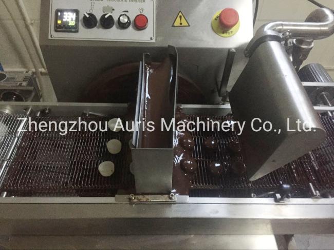 CE Certificated Chocolate Candy Bar Enrobing Coating Machine Customized Width Enrobing with Cooling Tunnel