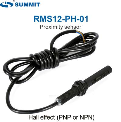 China RMS12-PH-01 Sensor de proximidad de caña magnética NPN Efecto Hall Interruptor de proximidad magnética en venta