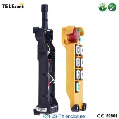 China telecontrol 6 single steps pushbuttons F24-6S EOT crane remote control transmitter shell for sale