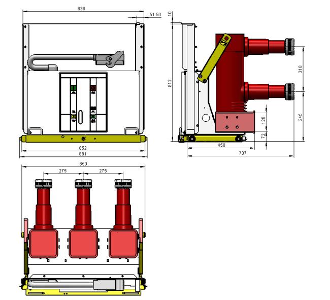 ZN63A VS1 24kV Circuit Breaker installation diagram