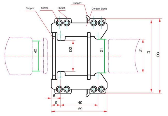 3150A Silver and Copper Tulip Contact for VD4 Circuit Breaker