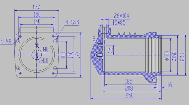 12KV Mid-cabinet Epoxy Resin Indoor Central Cabinet Switchgear Contact Box