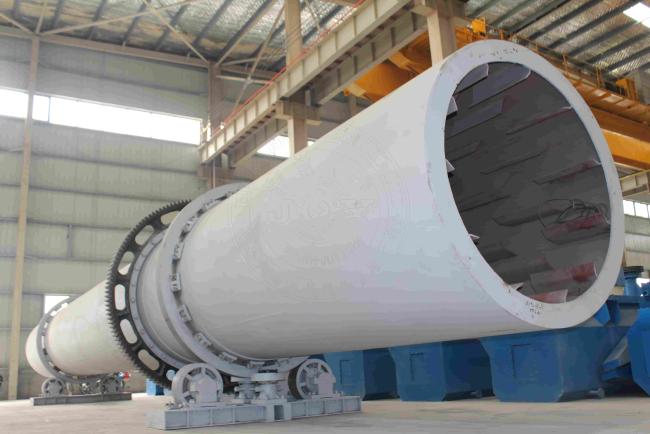 Rotary Dryer industrial equipment showing rotating drum and control panel