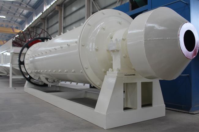 Exterior view of industrial ball mill