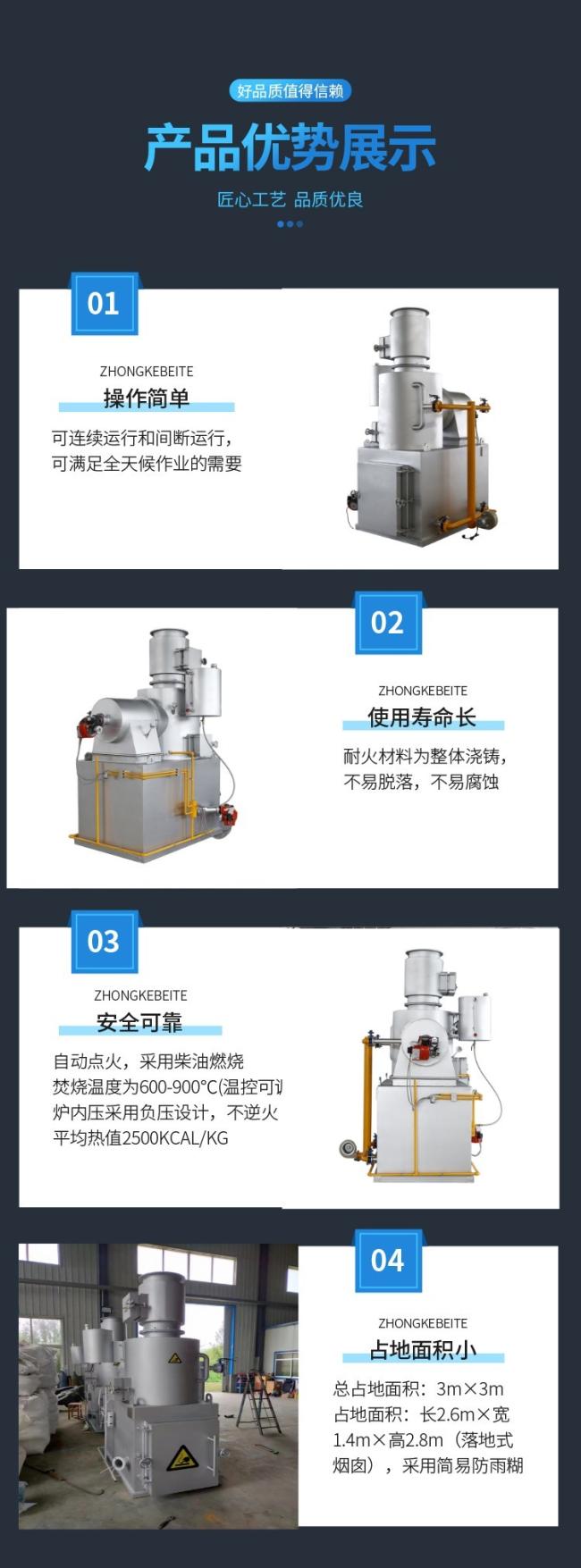Pet Incinerator unit with automatic ash removal system