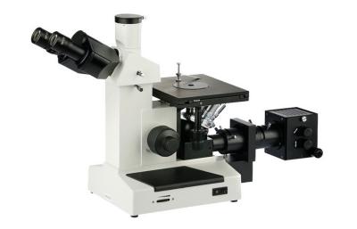China Trinocular invirtió el microscopio metalúrgico con el ocular ancho 10X del campo en venta