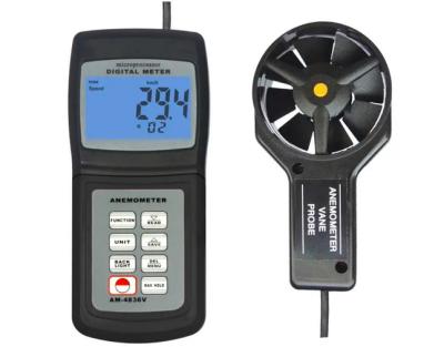 China Air Velocity Anemometer AM-4836V to Test Wind Speed and Air Temperature Support Peak Hold for sale