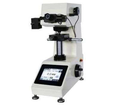 China Vertical Space 100mm Touch Screen Microhardness Vickers Tester Machine Auto Turret for sale
