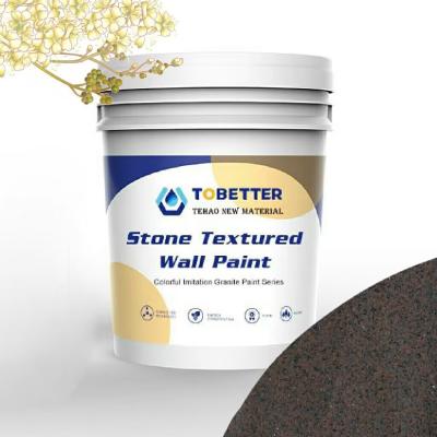 China Waterproof Exterior Wall Real Stone Paint Natural Lacquer Dull Red And Black for sale