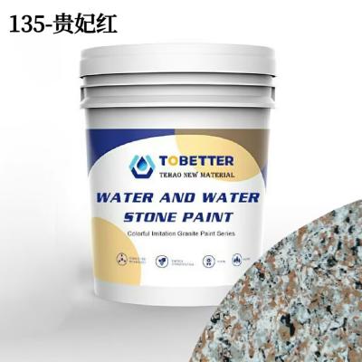 China Pintura de parede de pedra para exterior Impotente Pintura Água em Água Colorida Decoração líquida 135-Rúbio Vermelho à venda