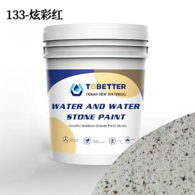 China Pintura de parede de pedra exterior à base de água Resistente ao tempo Líquido igual a 3 árvores 133- Vermelho deslumbrante à venda