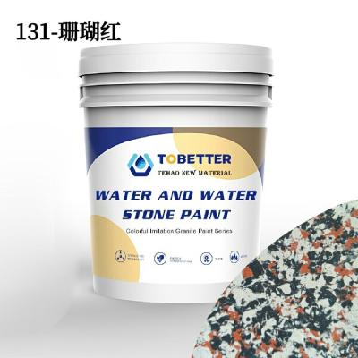China Stone Wall Outdoor Waterproof Paint Water In Water Colorful Liquid Decoration 131 Coral Red for sale