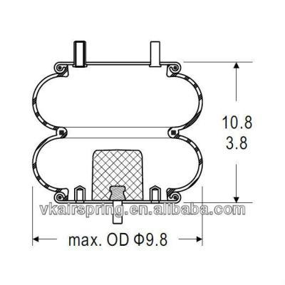China Double Convoluted Air Spring/Air Suspension Spring 2B9-246/FD200-19 452 W01-358-6932 for sale