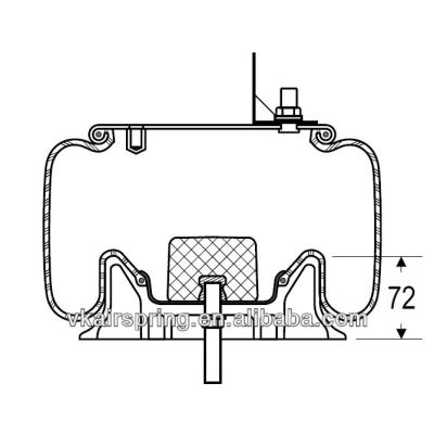 Chine Remorque W01-358-9339 ressort 56808-2 airbags de suspension de 57150-RH Hendrickson à vendre